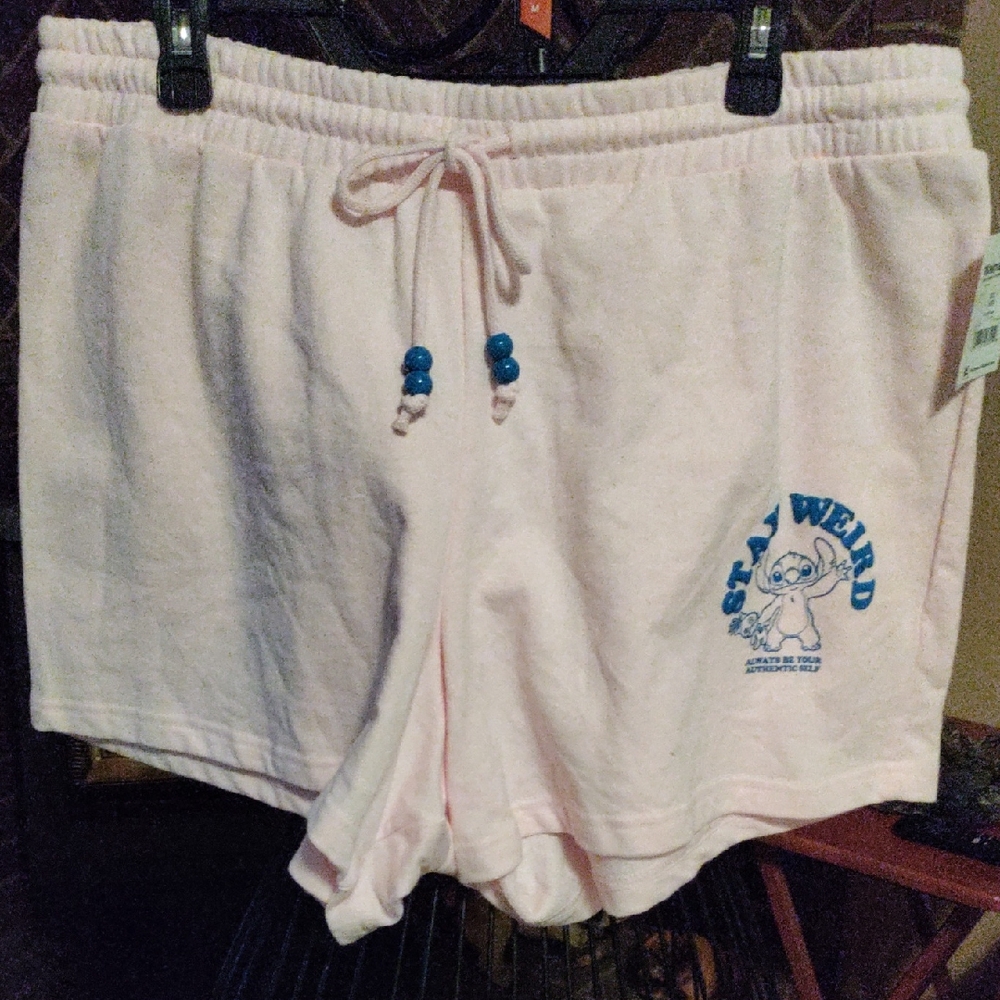 Disney Stitch 626 Pink Women's Athletic Shorts with Stitch Design